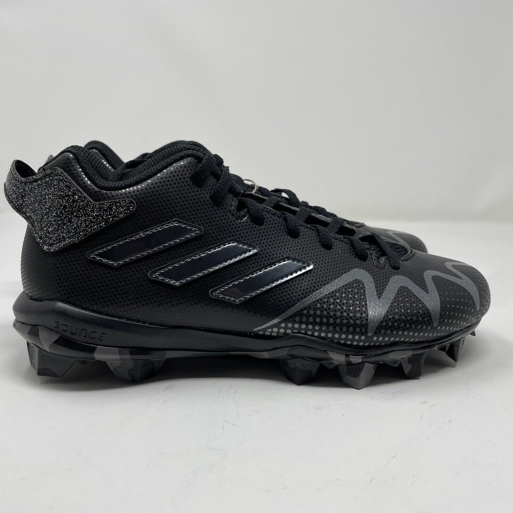 Adidas Kids Freak Spark Mid Football Cleats Core Black Metallic Size Youth 6 - Picture 2 of 9